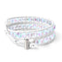 Rainbow White | Mermaid Glass | White Linen Wrap Bracelet